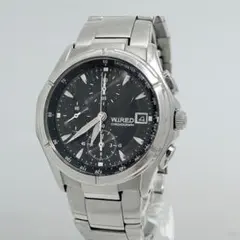 メンズ SEIKO WIRED クォーツ クロノグラフ デイト シルバーのサムネイル