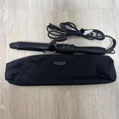 SALONIA カールヘアアイロン 32mm ブラック 収納袋付き