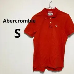 ＊アバクロンビーフィッチ レディース 半袖 ポロシャツ 赤 綿100 USA S