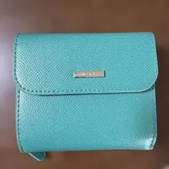 ニコアンド　バイカラー 三つ折り財布 コンパクトウォレット　緑のサムネイル