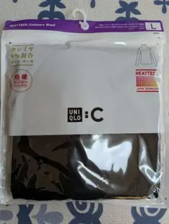 ユニクロ 極暖ヒートテック カシミヤタートルネックT　ブラック　L