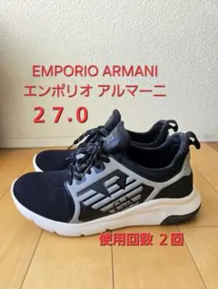 EMPORIO ARMANI EA7 スニーカー 27.0cm ブラックのサムネイル