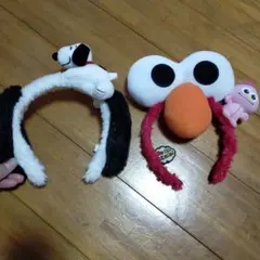 エルモ スヌーピー カチューシャセット　USJ　ユニバーサルスタジオ