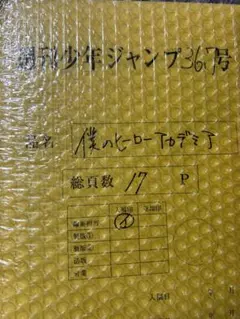 僕のヒーローアカデミア ヒロアカ 応募者全員サービス 複製原稿