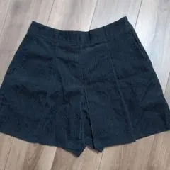 GU 黒 コーデュロイ ショートパンツ Lサイズ