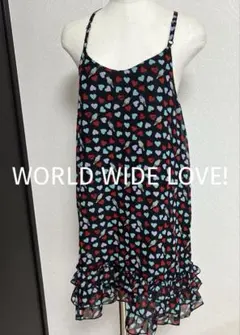 WORLD WIDE LOVE! キャミ ワンピース ブラック　ハート　Sのサムネイル