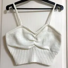 GRL リボンブローチ付きカーディガン×ビスチェニットアンサンブル mb1576