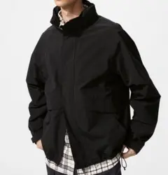 UNIQLO ウインドプルーフスタンドブルゾン ブラック XL