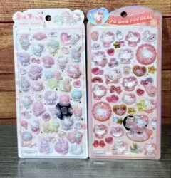 【未開封】うるちゅるポップシール２枚　ハローキティ／キキララ／マイメロ　セット