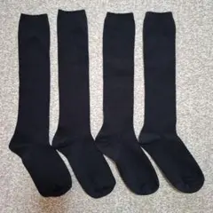 ブラック キッズ靴下 ２足セット