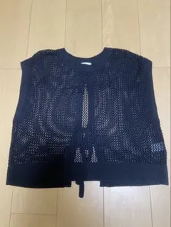 GU メッシュ編み ニットベスト M