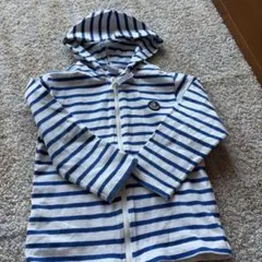 PETIT BATEAU ストライプ フード付きパーカー