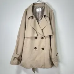 【GLACIER】ベージュ トレンチコート スプリングコート 春コーデ/L