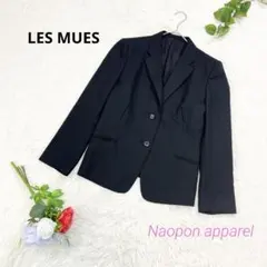 LES MUES テーラードジャケット　シングルブレスト　黒　M レディース