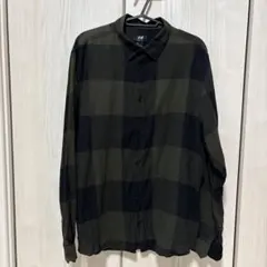 H&M チェック柄 長袖シャツ Lサイズ