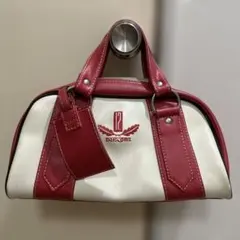 DIESEL ディーゼル　レザーハンドバッグ オフホワイト/レッドused美品