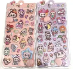 ラブブ　ぷっくりおしり 夜光3Dシール 2枚セット