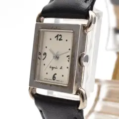 美品 agnes b. アニエスベー レディース腕時計 スクエア ソーラーのサムネイル