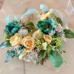 アーティフィシャルフラワーリース　造花　　 ハーフリース