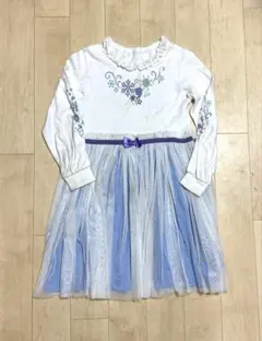 お値下げ　アンナと雪の女王 キッズ ワンピース レース　130cm 秋冬用