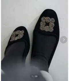 MALUS/マリュス VELVET BIJOU SHOESのサムネイル