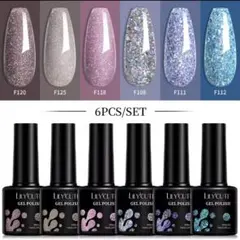 グリッタージェル　6色セット　ラメネイル　ラメカラージェル　ジェルネイル