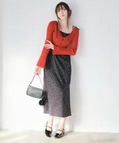 LILY BROWN ニットカーデセットキャミワンピース