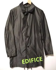 【美品】EDIFICE ダークグリーン ステンカラーコート サイズМのサムネイル