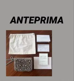 未使用 ANTEPRIMA 型押し ランプリング二つ折り財布 シャンパン