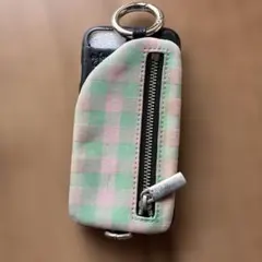 정품 가죽 ajew iPhone SE2 SE3 케이스 체크 무늬