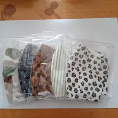 ハンドメイド　 立体布マスク　 5枚セット 夏場最適なサイズ感のサムネイル