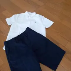 美品★next★130 ホワイトシャツとネイビーショートパンツセット