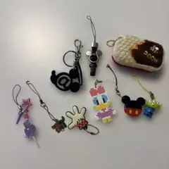 ディズニー キーホルダー 4点セット ミッキー ミニー ドナルド 昭和