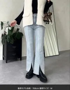 センターストレッチフレアデニム