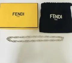 【箱&保存袋あり】　FENDI フェンディ　オーロック　ネックレス　シルバー 箱&保存袋あり】 FENDI フェンディ オーロック ネックレス