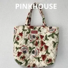 ピンクハウス　巾着トートバッグ　いちご柄　キルティングバッグ　ムック本