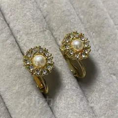 【47】昭和レトロ ヴィンテージ ビンテージ イヤリング パール ビジュー