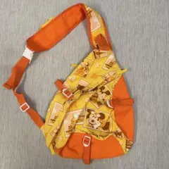 【美品】【ディズニー】ミッキー＆フレンズ ボディバッグ ワンショルダー オレンジのサムネイル