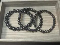 【#690】 天然石 ブレスレット テラヘルツ 3点セット