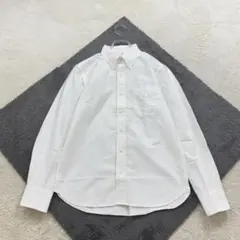 無印良品【M】白系 長袖ボタンダウンシャツ 綿100％ 微ストレッチ オフィス