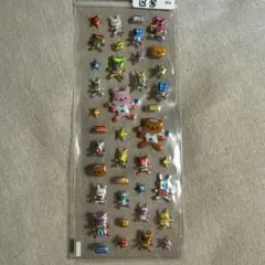 平成レトロ・カラフル動物キャラクターシールセット