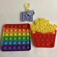 プッシュポップ 3点セット（すき家 あらいぐまカルカル キーホルダー付）