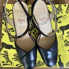 Marie Femme パンプス チャンキーヒール アンクルストラップ