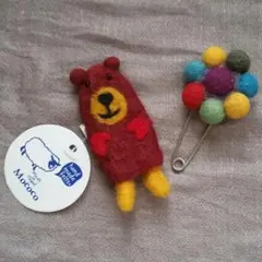 フェルト指人形とブローチセット