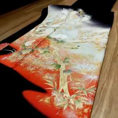圧巻の逸品&極美品【正絹 和装小物 着物 振袖 留袖 和装 訪問着 黒留袖