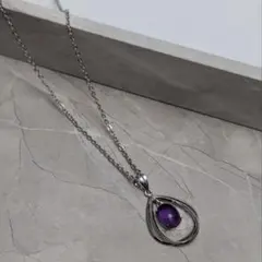 【USED・ビンテージ】アメジスト シルバーネックレス