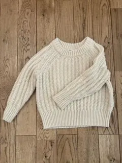 クリーム色のニットセーター 110cm