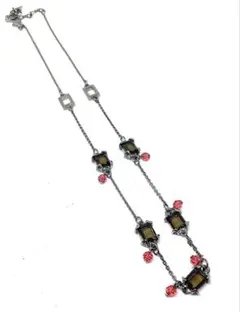 スワロフスキー　ロングネックレス　約42〜49cm