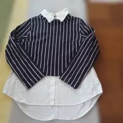 Carino Lei ストライプ柄長袖トップス