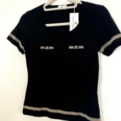【新品タグ】courrèges クレージュ半袖 Tシャツ ブラック 11R ロゴのサムネイル
